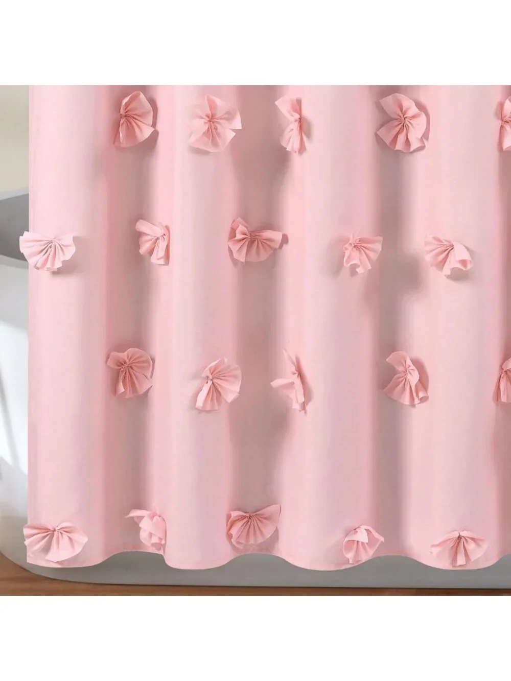 Chic Pink Bow Shower Curtain 72